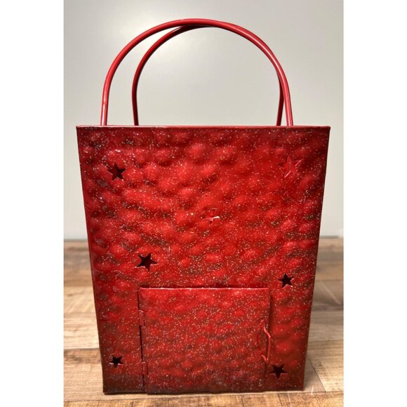 Decorative Holiday Metal Candle Holder With Snowman Design - Picture 3 of 7